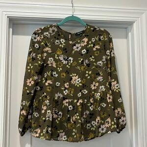 Madewell olive blouse size small